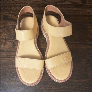 Yellow Strappy Sandals